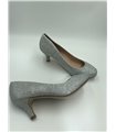 Kitten Heels DORIS-06 - Glitter Silver gebraucht