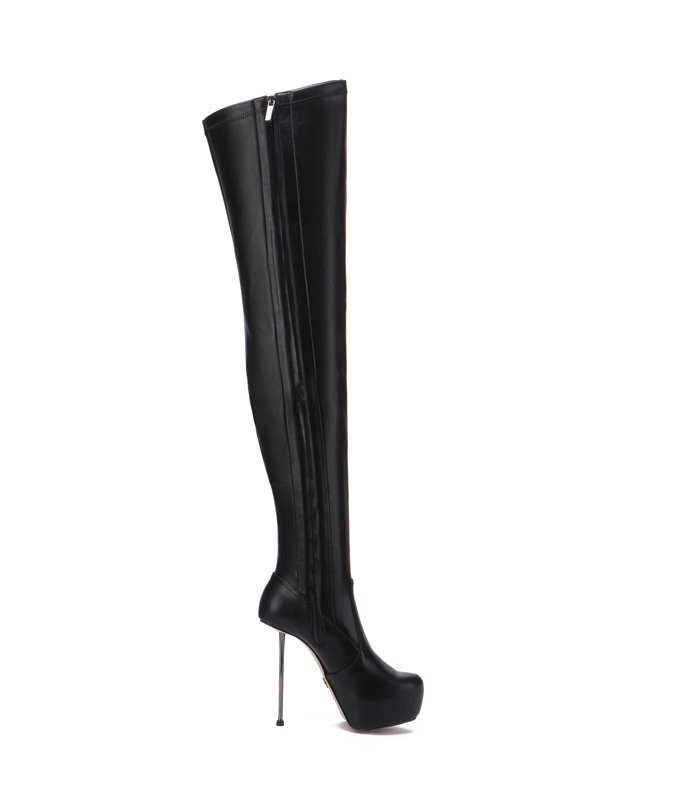 Giaro Overknee Plateau Boot BRISA Black Matte