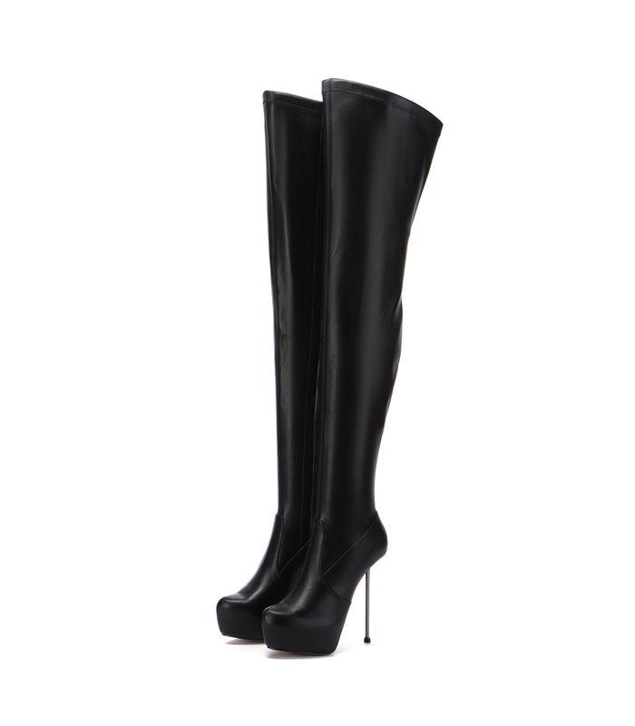 Giaro Overknee Plateau Boot BRISA Black Matte