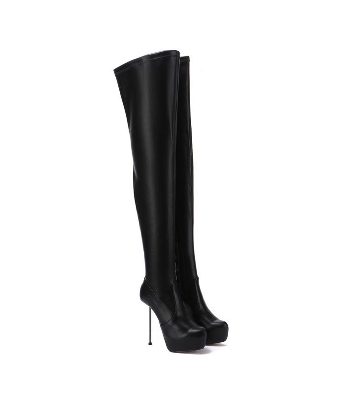 Giaro Overknee Plateau Boot BRISA Black Matte