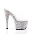 Plateau High Heels BEJEWELED-701MS - Silber