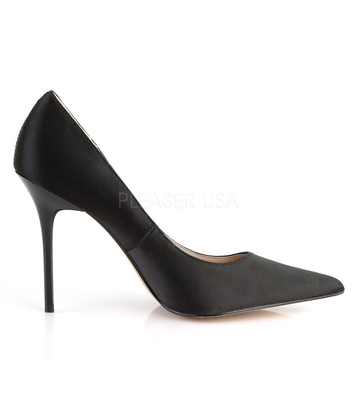 Stiletto Pumps CLASSIQUE-20 - Satin Schwarz