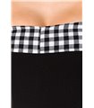 Belsira schulterfreies Swing-Kleid schwarz/weiss - midi Kleider