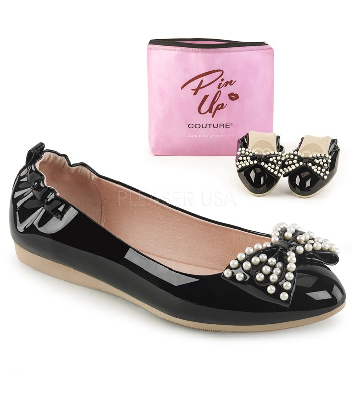 Pin Up Couture Ballerinas IVY-09 Schwarz