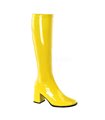 Retro Boots GOGO-300 - Patent yellow SALE