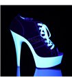 Canvas High Heel Sneakers DELIGHT-600SK-01 - Schwarz