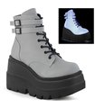 Plateau Ankle Boots SHAKER-52 - Grau | DemoniaCult SALE