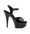 Plateau High Heels DELIGHT-609 - Lack  Schwarz