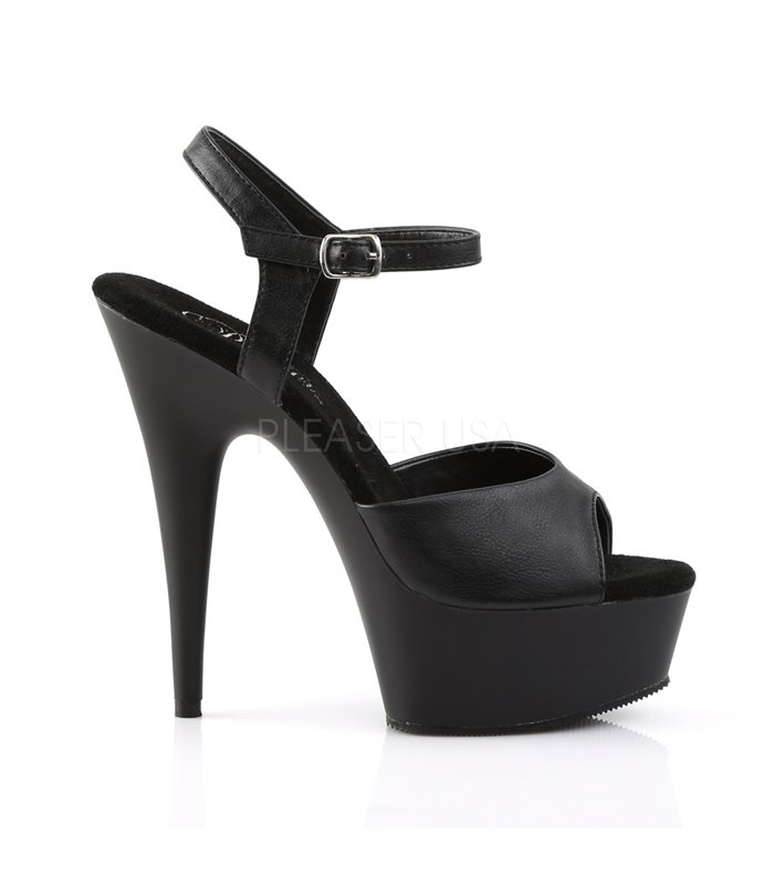 Plateau High Heels DELIGHT-609 - Matt Schwarz