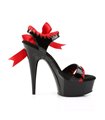 Plateau High Heels DELIGHT-615 - Rot/Schwarz