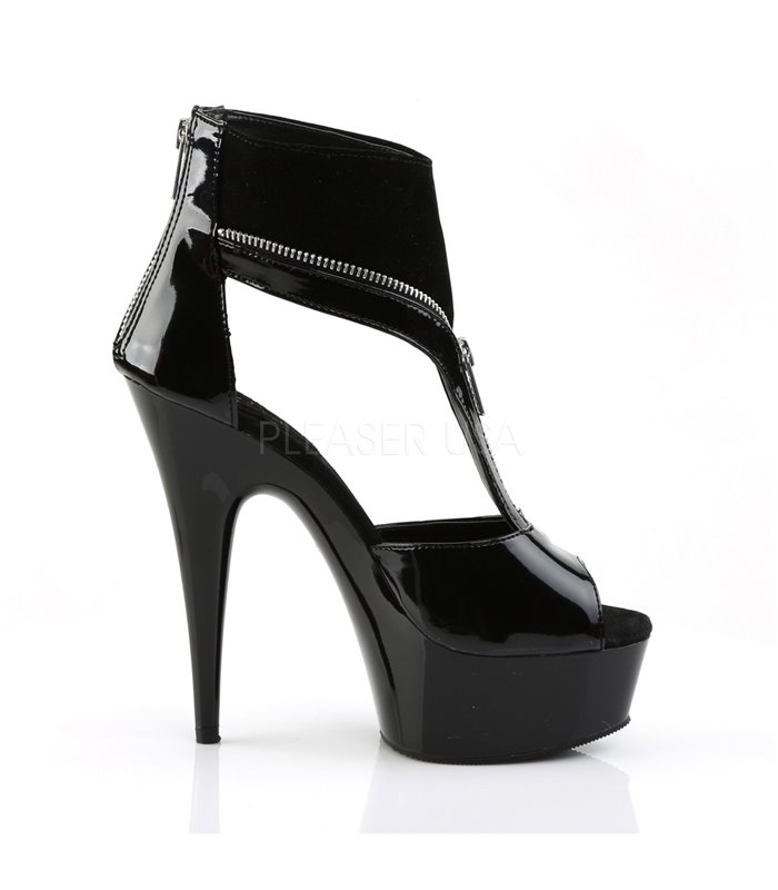 Plateau High Heels DELIGHT-690 - Schwarz