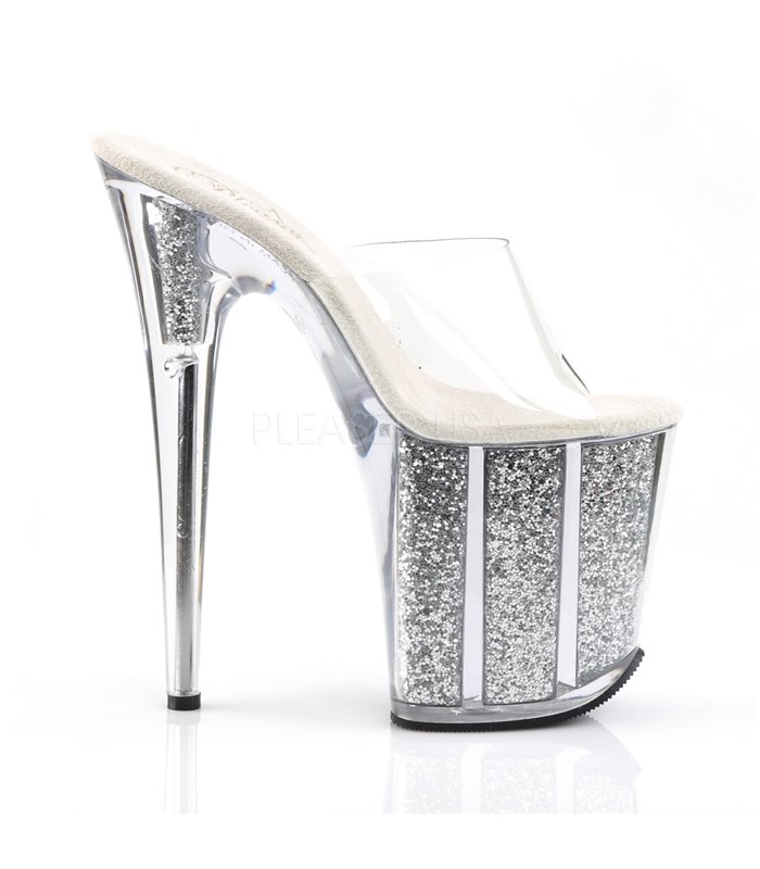 Extrem Plateau Heels FLAMINGO-801G - Silber