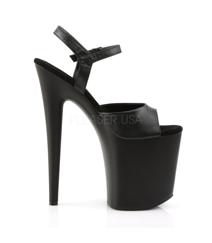 Extrem Plateau Heels FLAMINGO-809 - PU Schwarz