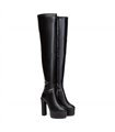 Giaro Plateau Overknee Stiefel Bryanna Schwarz Matt