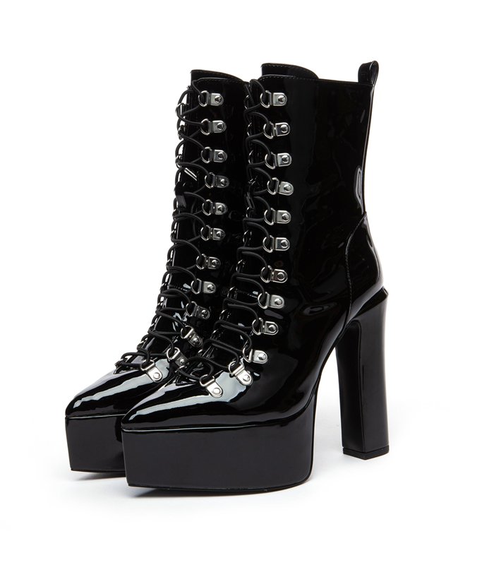 Giaro platform ankle boots Scenic black Shiny