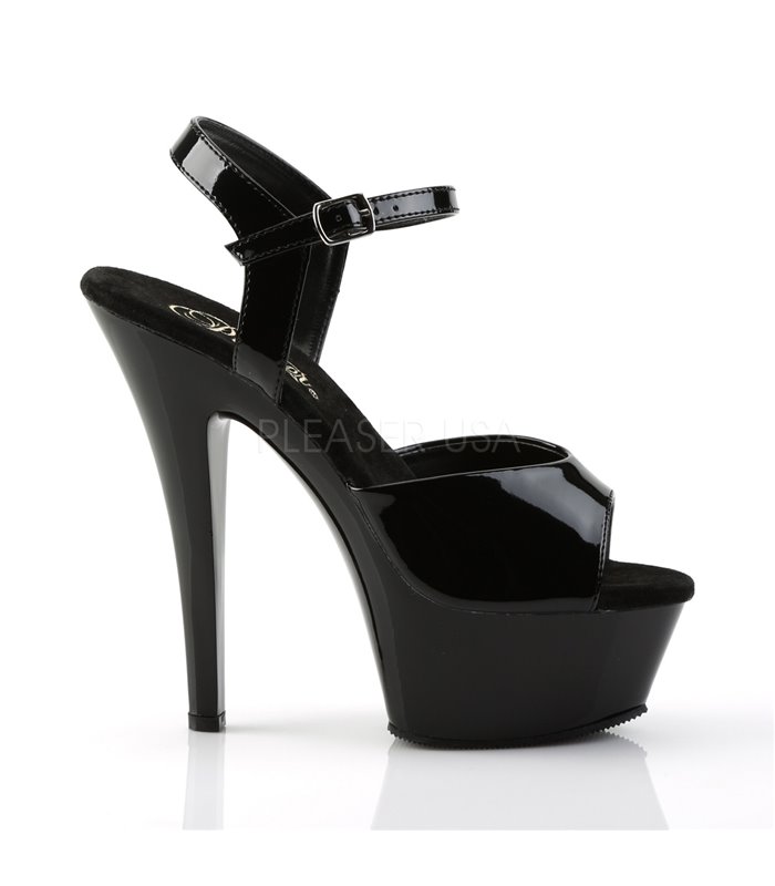 Plateau High Heels KISS-209 - Lack Schwarz