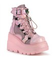 SHAKER-60 platform lace-up ankle boot pink sporty | DemoniaCult