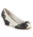 Retro Pumps WIGGLE-17 - Creme/Schwarz