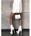 Giaro Delphina Platform Ankle Boots White Matt