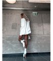 Giaro Delphina Platform Ankle Boots White Matt