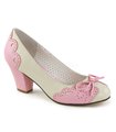 Retro Pumps WIGGLE-17 - Creme/Rosa