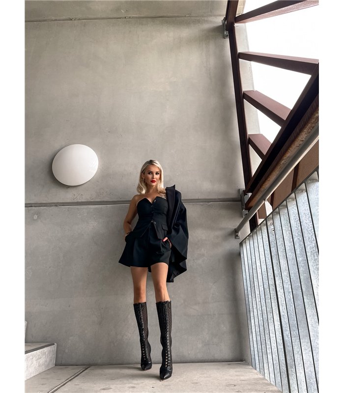Giaro Stiefel PIKANTE Schwarz Mesh