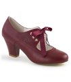 Retro Pumps WIGGLE-32 - Burgundrot