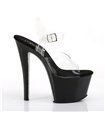 Plateau High Heels SKY-308CRS - Schwarz/Silber