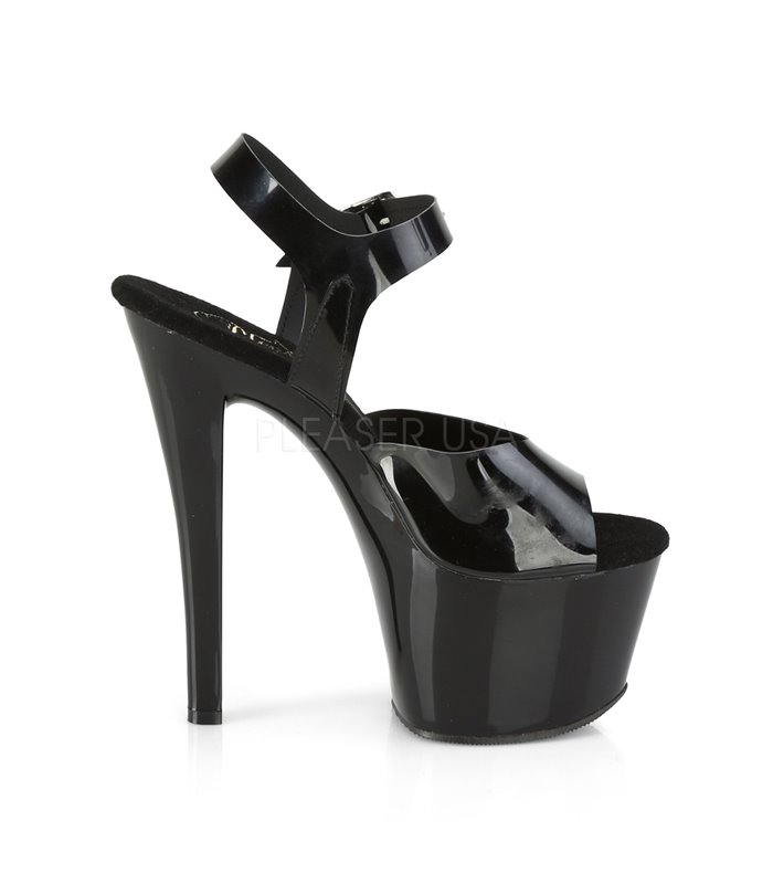 Plateau High Heels SKY-308N - Schwarz