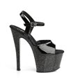 Stiletto High Heels SKY-309MG - Schwarz/Glitter