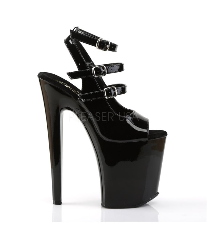 Plateau High Heels XTREME-873 - Schwarz