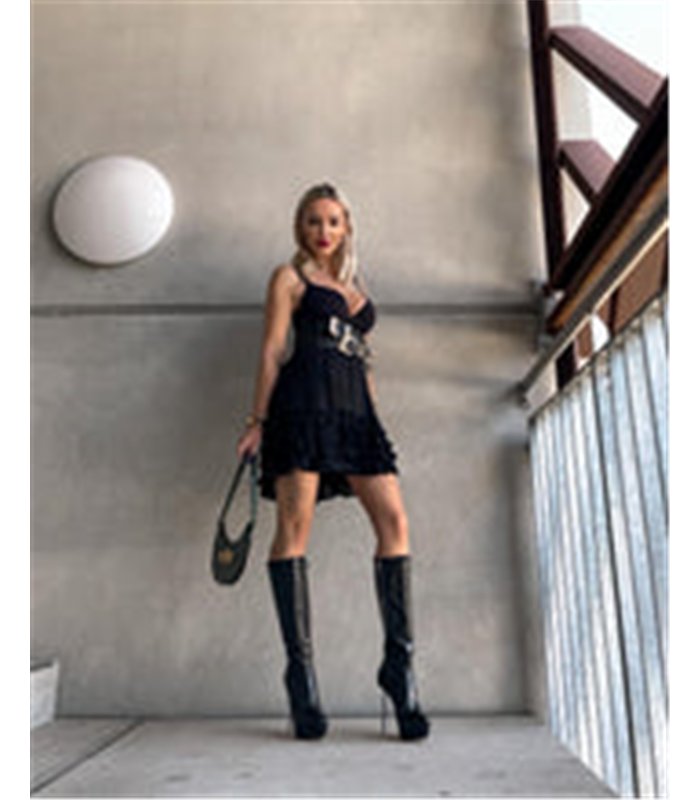 Giaro Plateau Boots BEVERLEY Black Crocodile