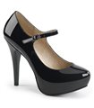 Mary Janes CHLOE-02 - Lack Schwarz