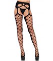 Diamond net opaque stockings