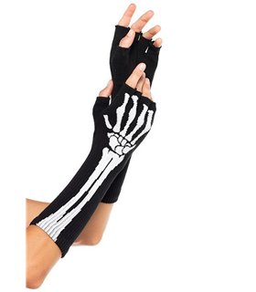 Skelet Fingerlose Handschuhe | Leg Avenue