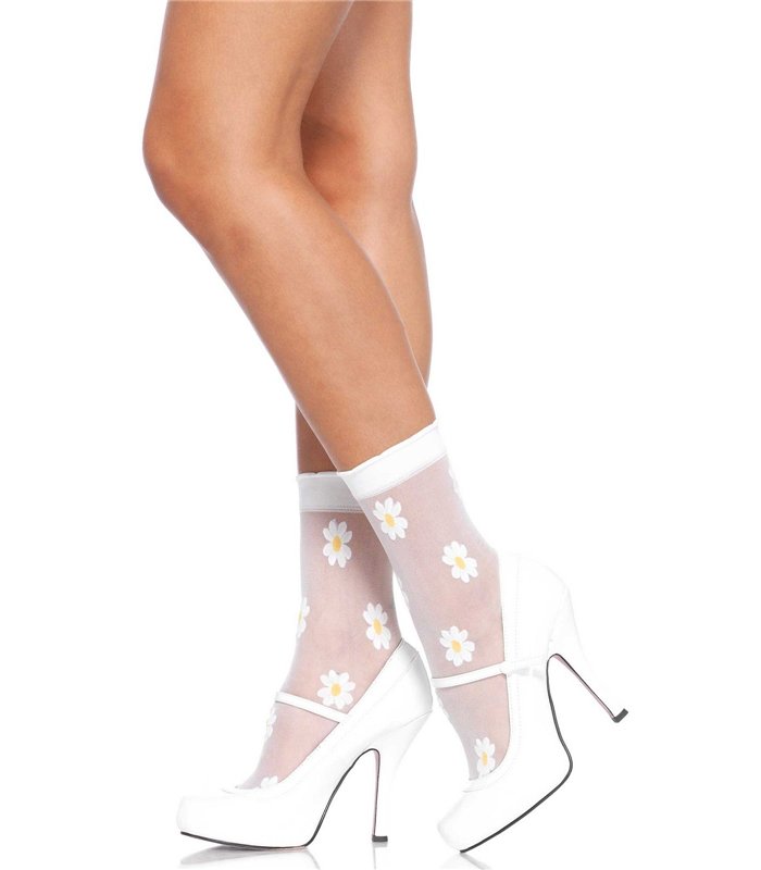Sheer woven daisy anklets
