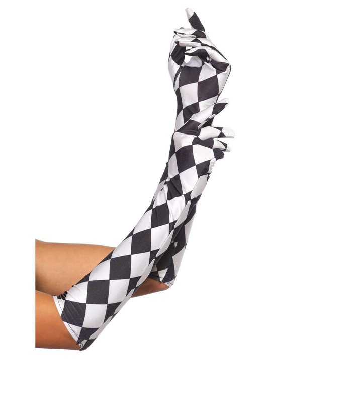 Satin Harley Quinn Handschuhe | Leg Avenue