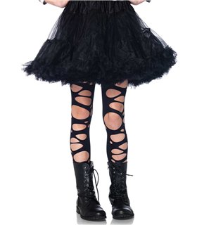 Zerissene Kinder Tutu Pantyhose in schwarz | Leg Avenue