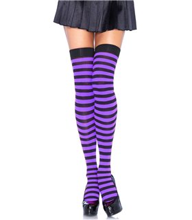 Striped nylon thigh highs Striped nylon thigh highs