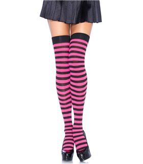 Striped nylon thigh highs Striped nylon thigh highs
