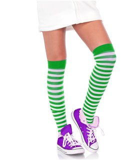 Striped nylon thigh highs Striped nylon thigh highs