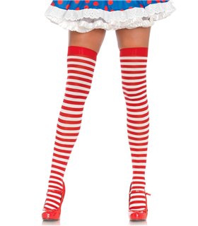 Striped nylon thigh highs Striped nylon thigh highs