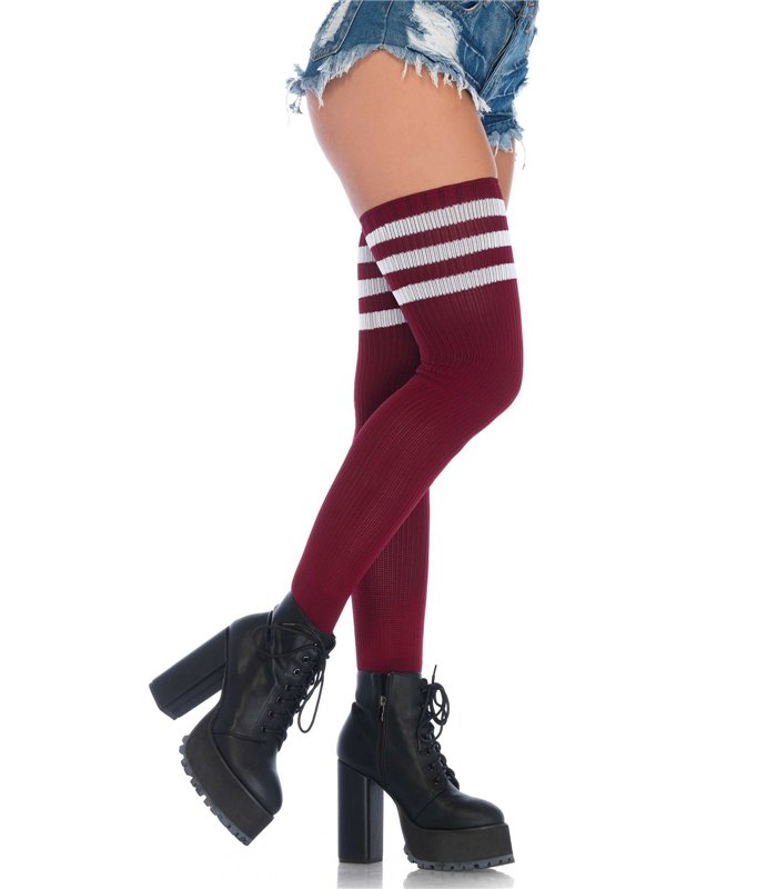 Sportliche Overknee Strümpfe schwarz | Leg Avenue