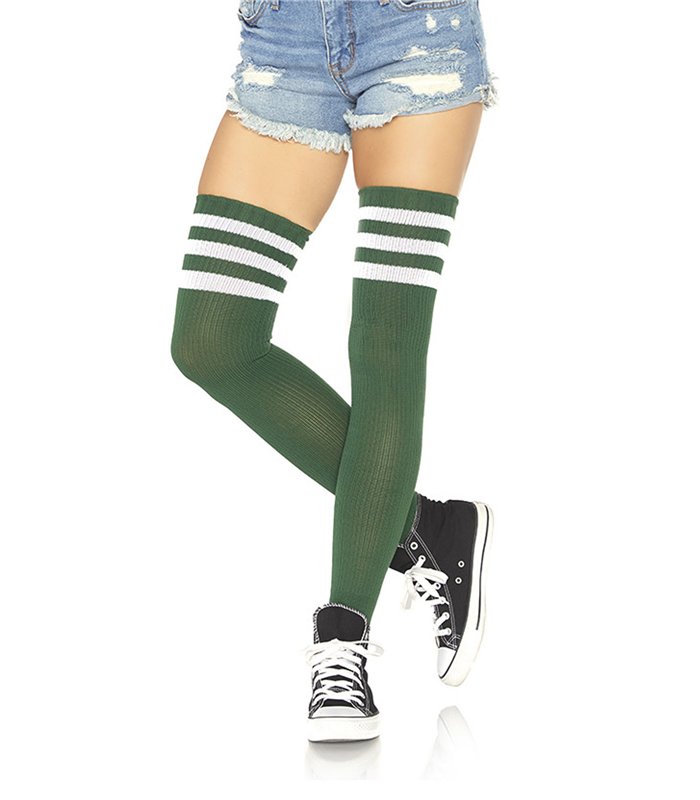 Sportliche Overknee Strümpfe schwarz | Leg Avenue
