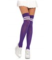 Ribbed athletic thigh highs