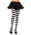 Kniestrümpfe schwarz weiß gestreift | Leg Avenue