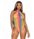 Rainbow halter bodysuit