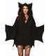 Flauschiges Fledermaus Kostüm mit Kapuze | Leg Avenue