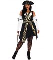 Piraten Kostüm schwarz-gold | Leg Avenue