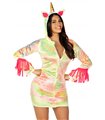 Verzaubertes Samt Einhorn mit Kapuze und süßen Öhrchen + Horn | Leg Avenue